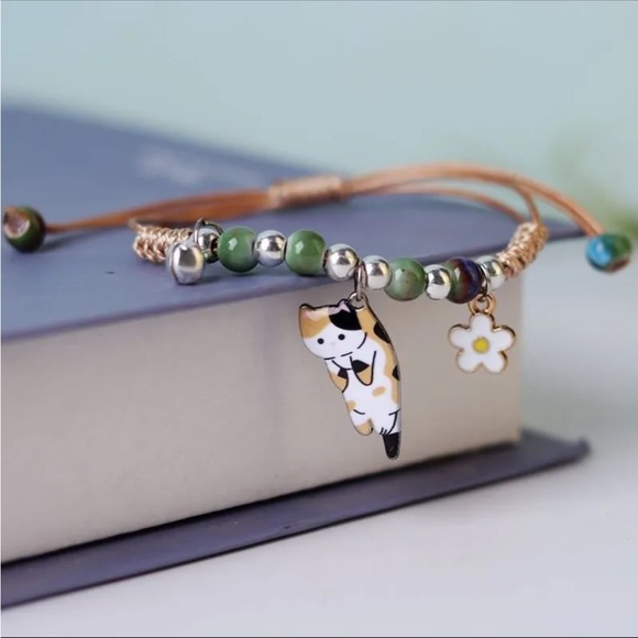Fashion Braided Lovely Cat Rope Bracelet Adjustable Bangle Women Jewelry Gift - Picture 4 of 6